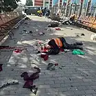 Unmittelbar nach dem Angriff auf den Bahnhof von Kramatorsk