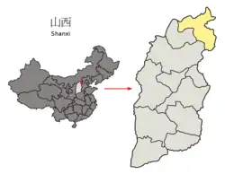 Lage der Stadt Datong