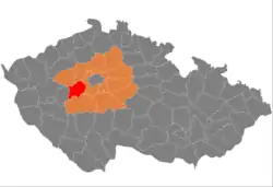Lage des Okres Beroun