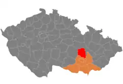 Lage des Okres Blansko