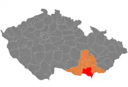 Lage des Okres Břeclav
