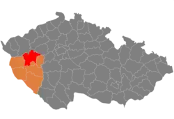 Lage des Okres Plzeň-sever
