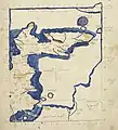 Karte (c. 1375 – c. 1425) aus der Geographike Hyphegesis von Claudius Ptolemäus: griechisch Γερμανικός Ὠκεανός Germanikós Ōkeanós