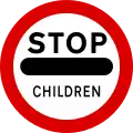 Verbot des Passierens ohne anzuhalten - Kinder