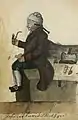 Metzgermeister Johannes David Bienz (1755–1829) mit einer Deckelpfeife; Aquarell von Wilhelm Oser, um 1820