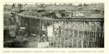 Erste Monroe Street Bridge von 1889