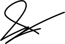 Unterschrift von Mohammed-Dschawad Sarif