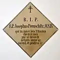 Gedenktafel im Kreuzgang des Klosters Scheyern