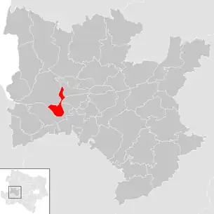 Lage der Gemeinde Persenbeug-Gottsdorf im Bezirk Melk (anklickbare Karte)