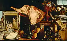 Pieter AertsenKüchenstück Christus im Haus von Maria und Martha, 1552, Öl auf Holz, 83 × 120,5 × 8 cm, Kunsthistorisches Museum, Wien