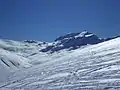 Piz Alv, aufgenommen von der Heidipiste (Skigebiet Savognin).