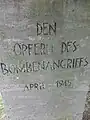 Stele: DEN OPFERN DES BOMBENANGRIFFS APRIL 1945