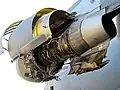 F117 Triebwerk an einer C-17 Globemaster