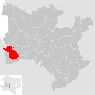 Lage der Gemeinde St. Martin-Karlsbach im Bezirk Melk (anklickbare Karte)