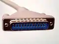 Apple-Stecker, 8 Bit Bus­breite, es fehlen zahl­reiche Masse­leitungen