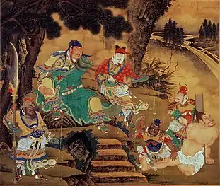 Guan Yu nimmt General Pang De gefangen, Shang Xi(um 1430)