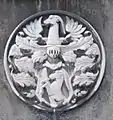 Wappen auf der Familiengrabstätte im Protestantischen Friedhof Augsburg