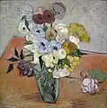 Vincent van Gogh:Stillleben mit japanischer Vase, Rosen und Anemonen, 1890