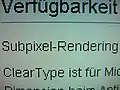 TFT-Bildschirm ohne Subpixel-Rendering