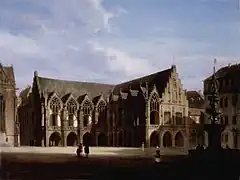 Altstadtrathaus von Südosten.Gemälde von Ludwig TackeÖl auf Leinwand um 1850