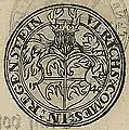 Rückseite eines Talers mit dem Wappen der Familie