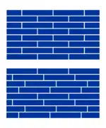 Viele Designer würden das obere Muster heute als unattraktiv verwerfen und das untere bevorzugen.