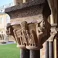 Kapitell mit Darstellung der Porta Nigra im Kreuzgang von St. Matthias in Trier