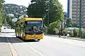 Neoplan 6334 passiert von Birkelundstoppen kommend das Depot in Mannsverk