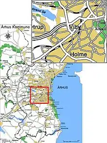 Lage von Viby in Aarhus