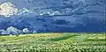Vincent van Gogh: Weizenfeld unter einem Gewitterfeld, 1890
