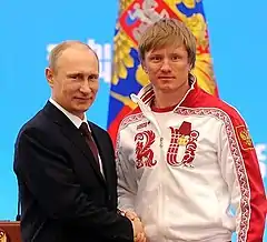 Japarow mit Wladimir Putin 2014