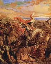 König Władysław III. während der Schlacht bei Warna (nationalromantisches Gemälde von Jan Matejko, 1879)