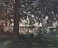 Wilhelm Trübner:Klosterhof auf der Fraueninsel im Chiemsee