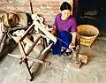 Spinnerei an einer Haspel, Nepal 2012