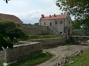 Image 13Zbarazh (Ukrainian: Збараж, Polish: Zbaraż, Yiddish: Zbarj) is a small city in the Ternopil Oblast (province) of western Ukraine. It is the administrative center of the Zbarazh Raion (district), and is located in the historic region of Galicia. The major attraction of the city is the Zbarazh Castle that played a key role during the Khmelnytsky Uprising, the heroic defense of which eventually led to change of momentum and extinguishing the Cossack revolt.